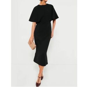POMANDER PLACE Black Cape Leah Dress